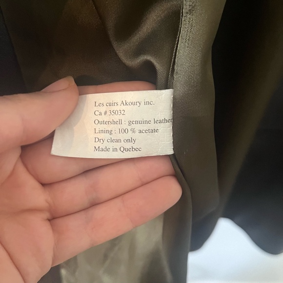 Brown semi long leather jacket - Picture 5 of 5